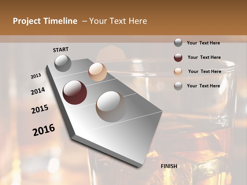 Whiskey With Ice PowerPoint Template