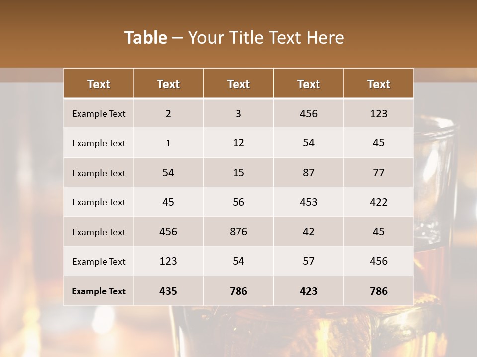 Whiskey With Ice PowerPoint Template