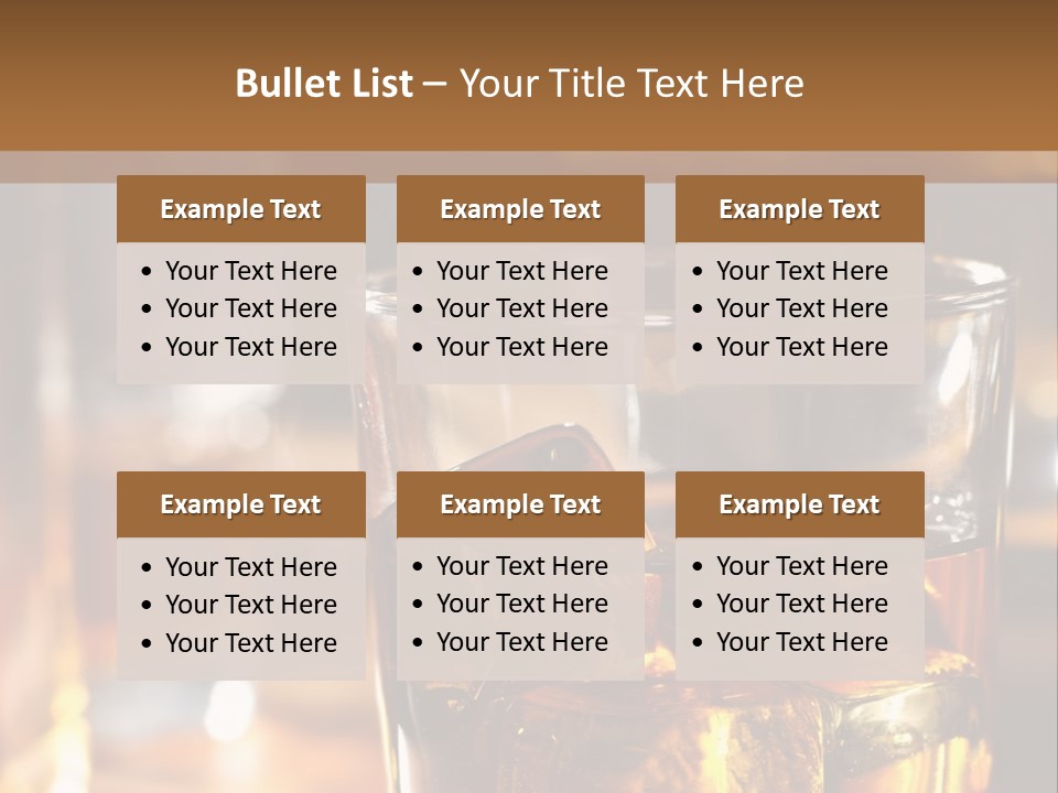 Whiskey With Ice PowerPoint Template