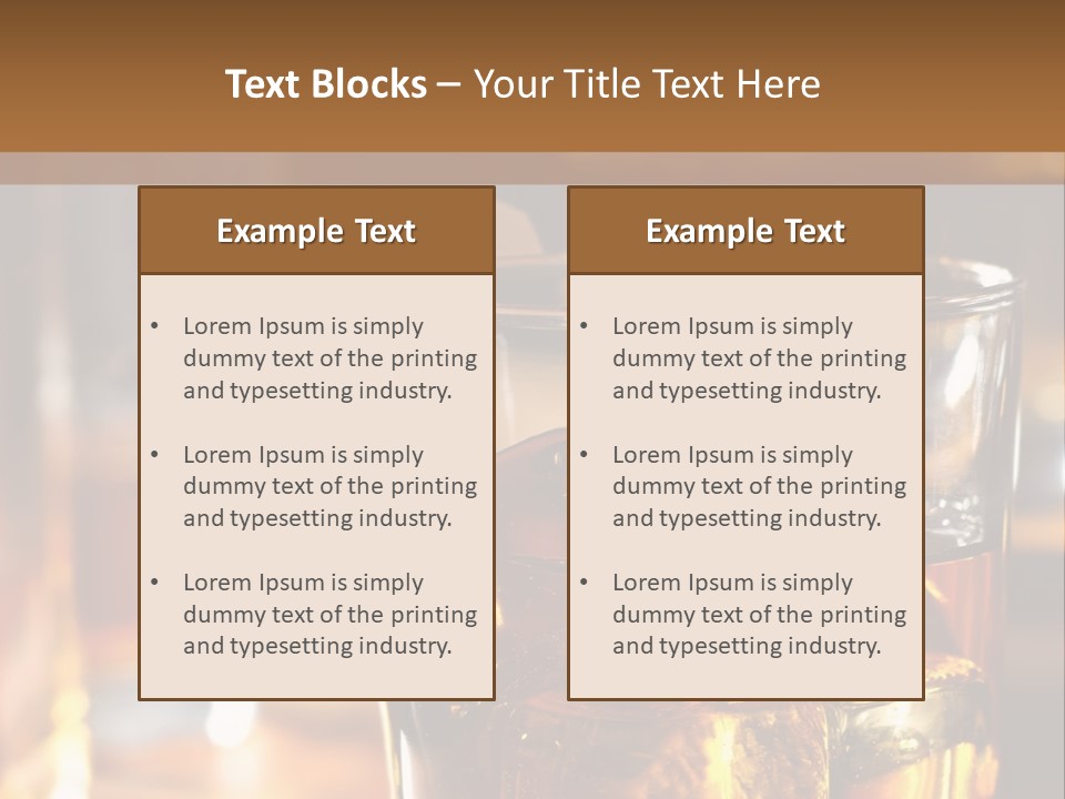 Whiskey With Ice PowerPoint Template
