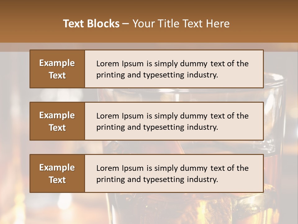 Whiskey With Ice PowerPoint Template