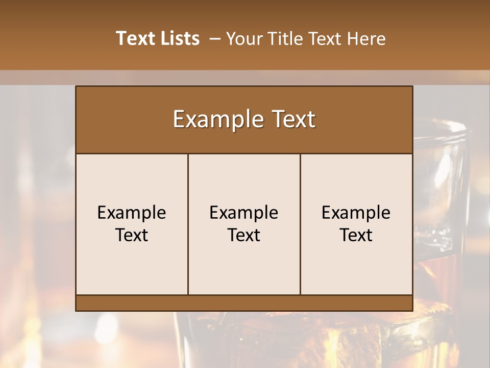 Whiskey With Ice PowerPoint Template
