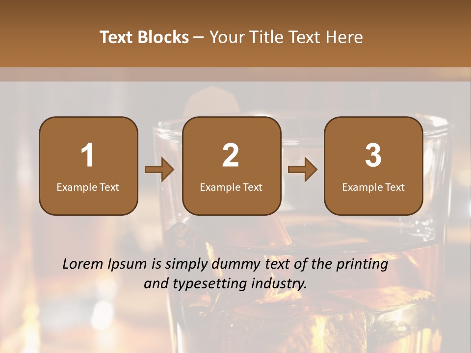 Whiskey With Ice PowerPoint Template