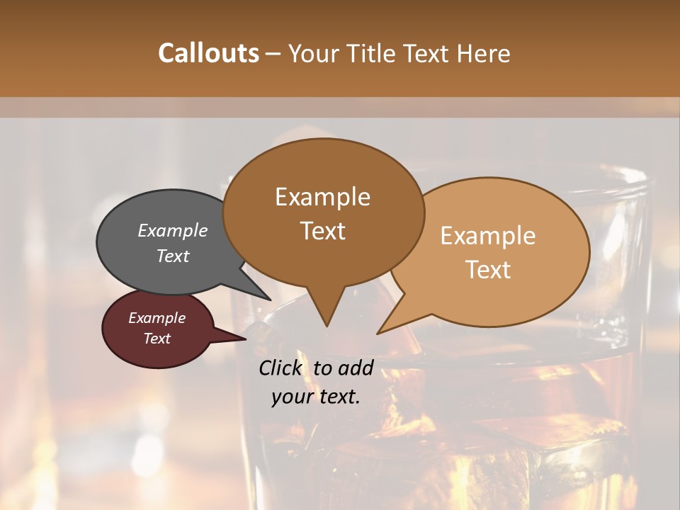 Whiskey With Ice PowerPoint Template