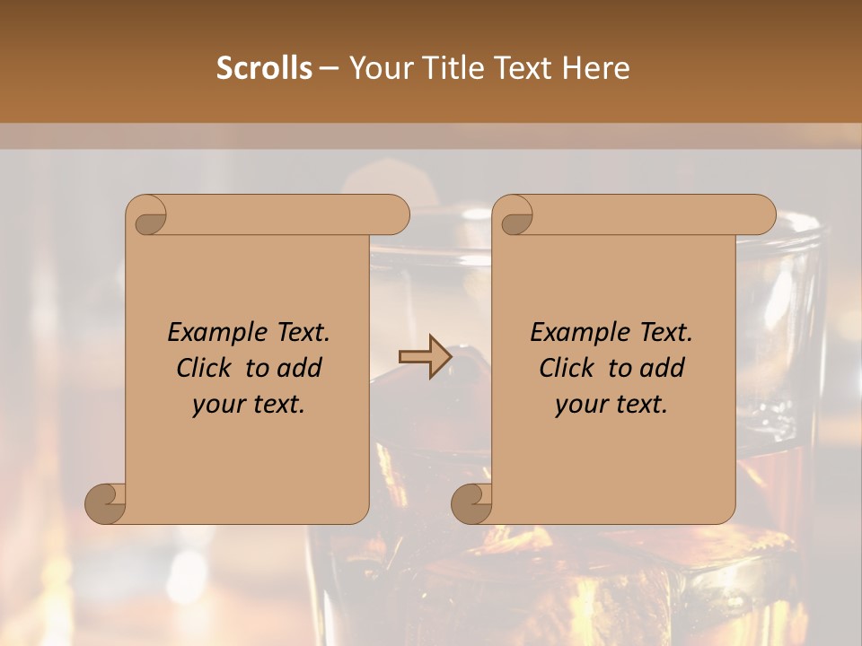 Whiskey With Ice PowerPoint Template