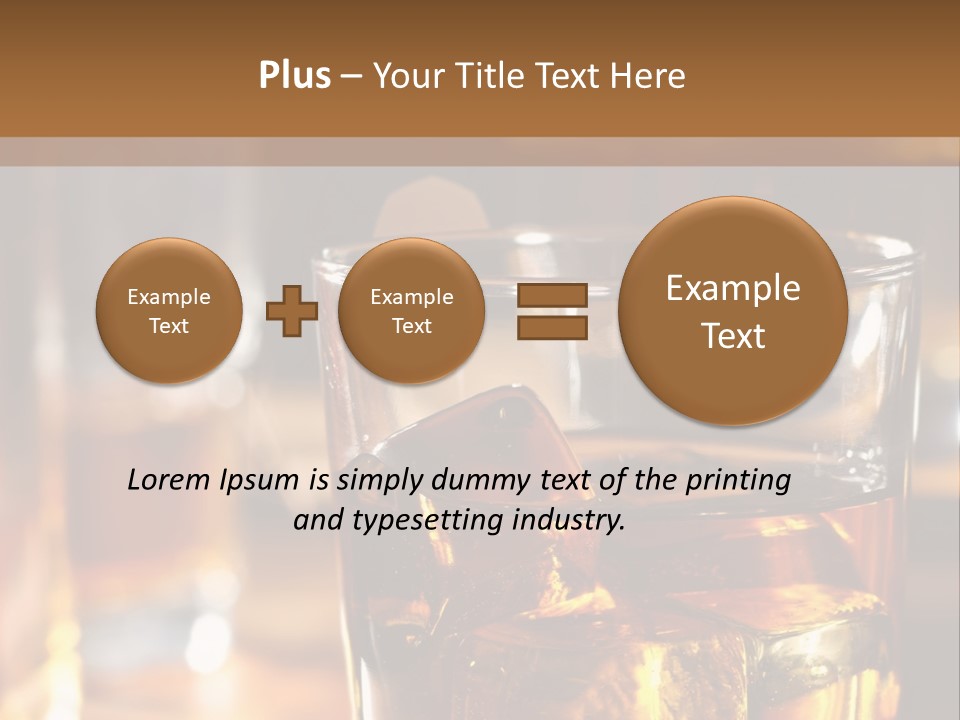 Whiskey With Ice PowerPoint Template
