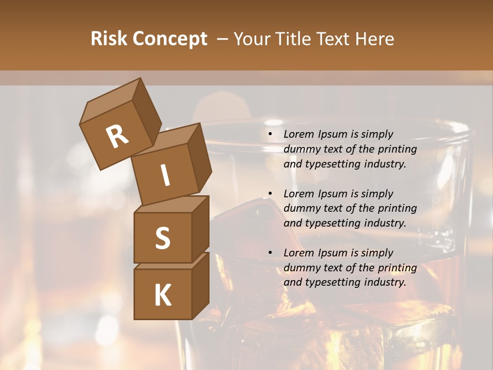 Whiskey With Ice PowerPoint Template
