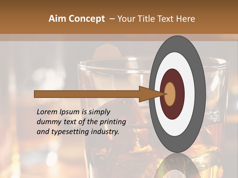 Whiskey With Ice PowerPoint Template