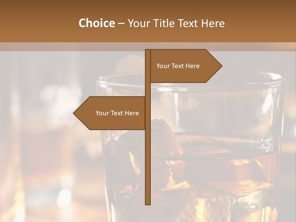 Whiskey With Ice PowerPoint Template