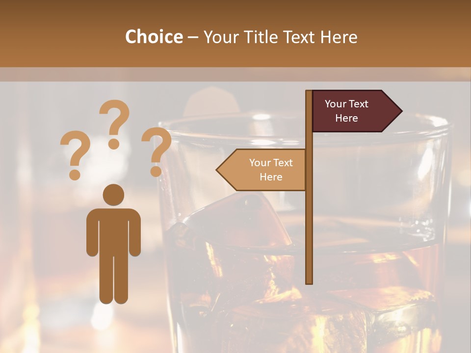 Whiskey With Ice PowerPoint Template