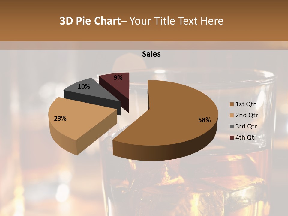 Whiskey With Ice PowerPoint Template