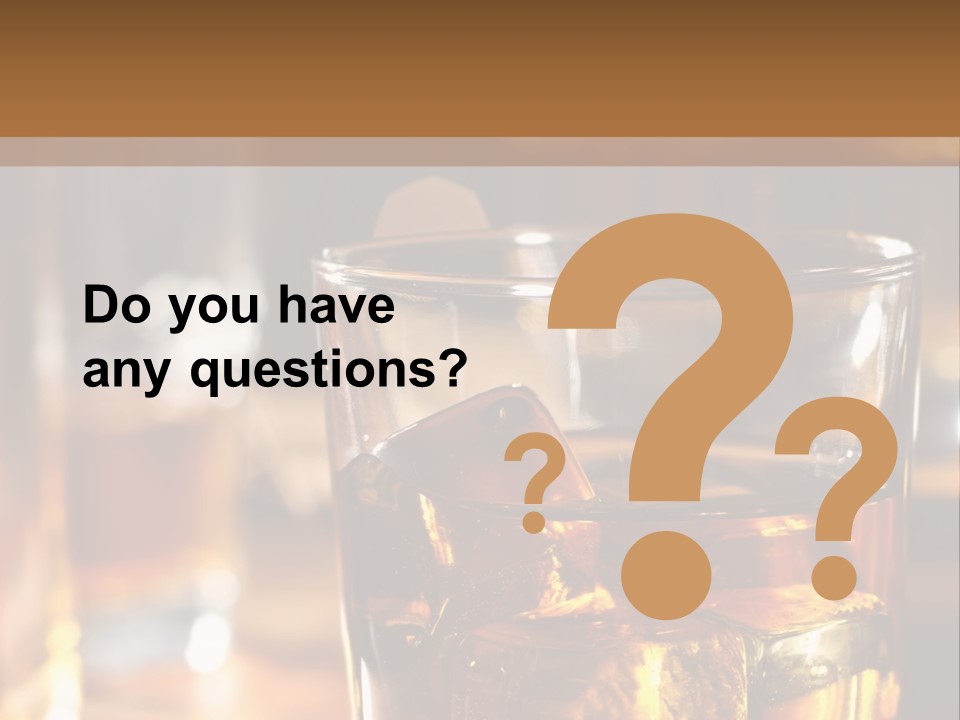 Whiskey With Ice PowerPoint Template