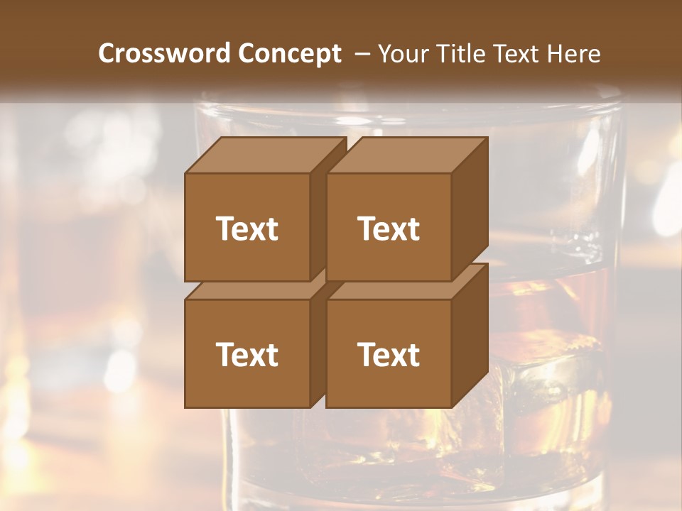 Whiskey With Ice PowerPoint Template