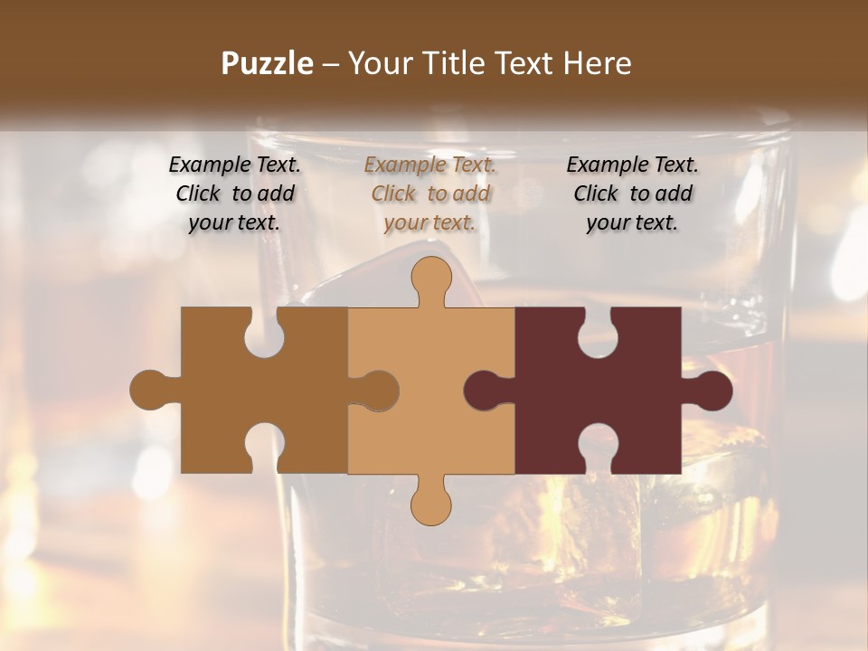 Whiskey With Ice PowerPoint Template