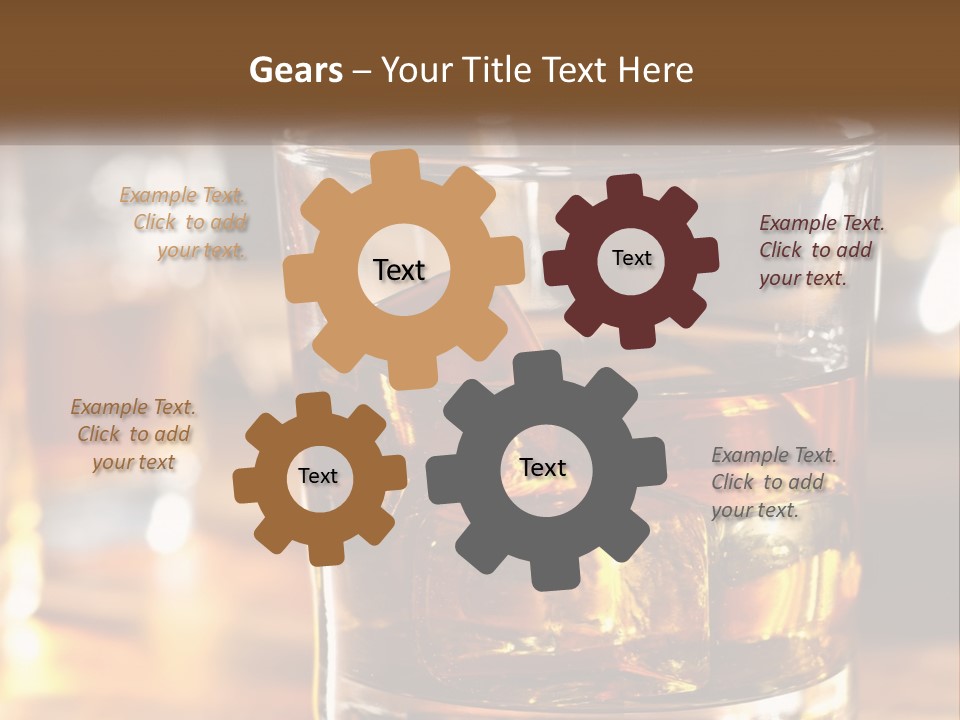 Whiskey With Ice PowerPoint Template