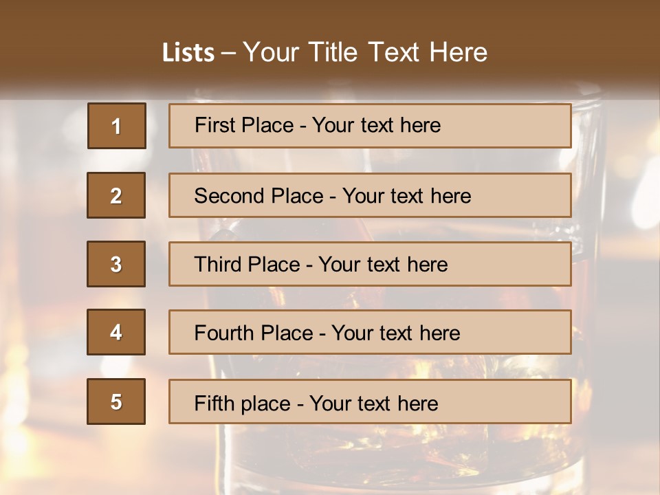 Whiskey With Ice PowerPoint Template