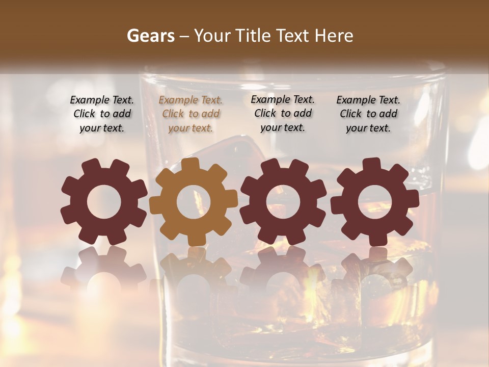 Whiskey With Ice PowerPoint Template