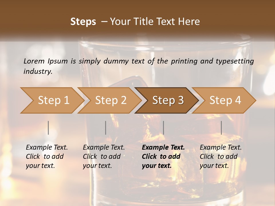 Whiskey With Ice PowerPoint Template