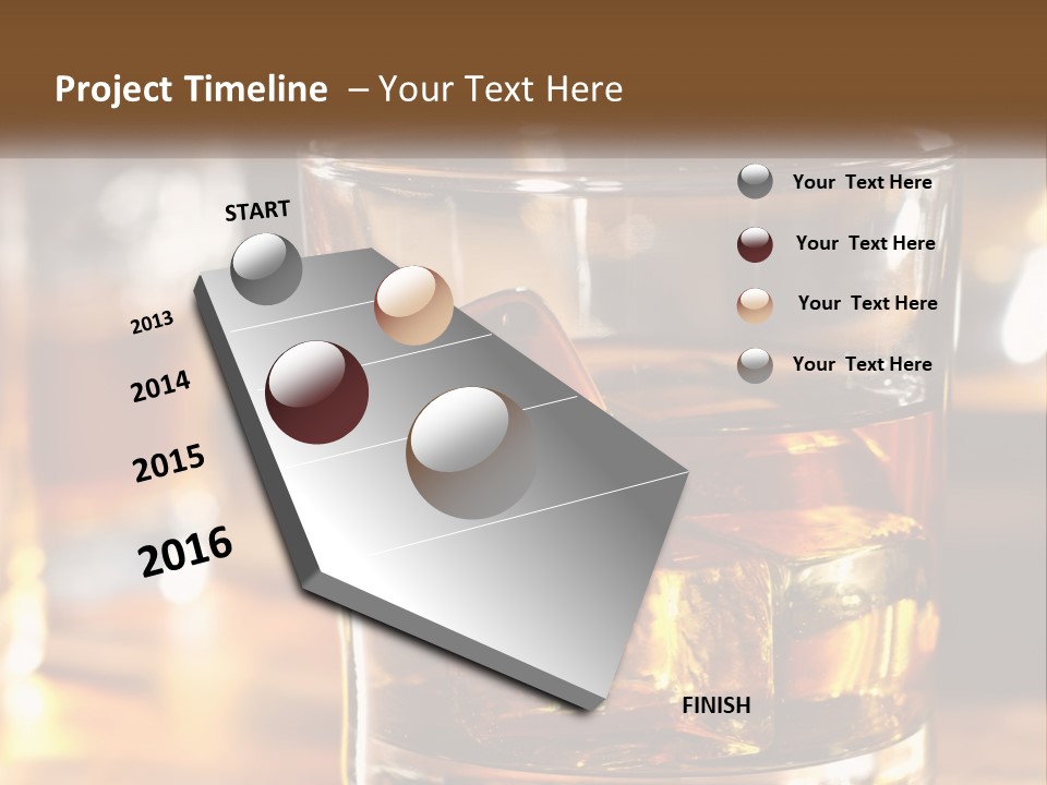 Whiskey With Ice PowerPoint Template