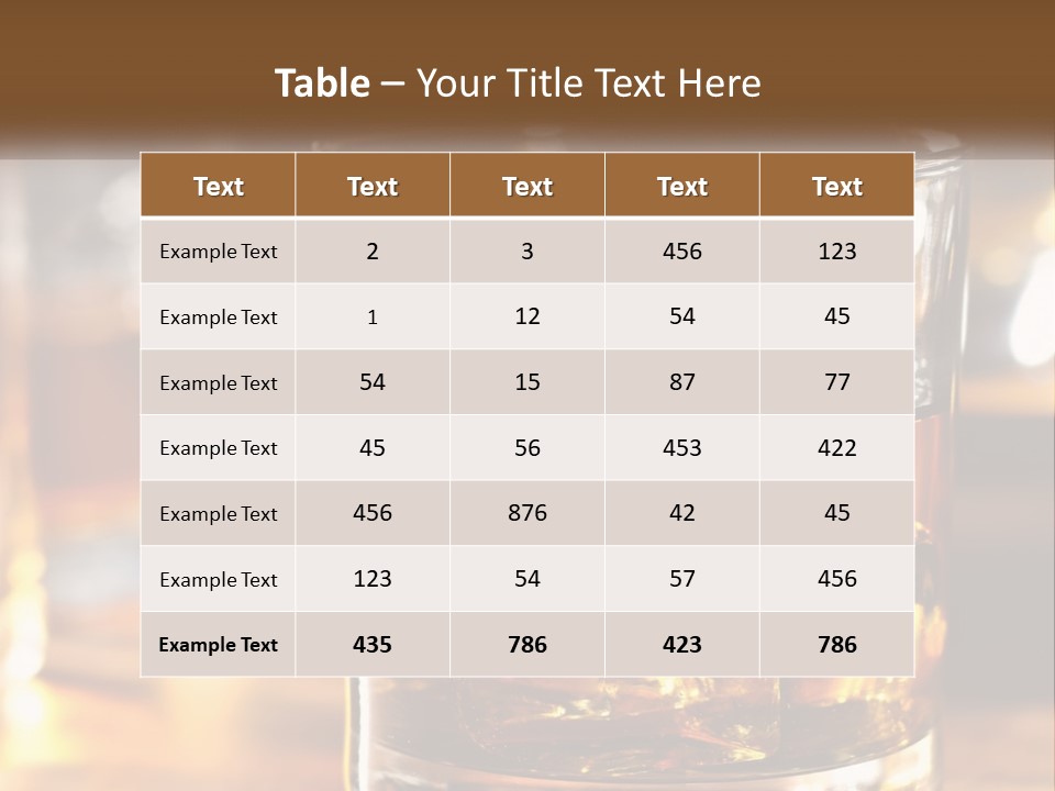 Whiskey With Ice PowerPoint Template