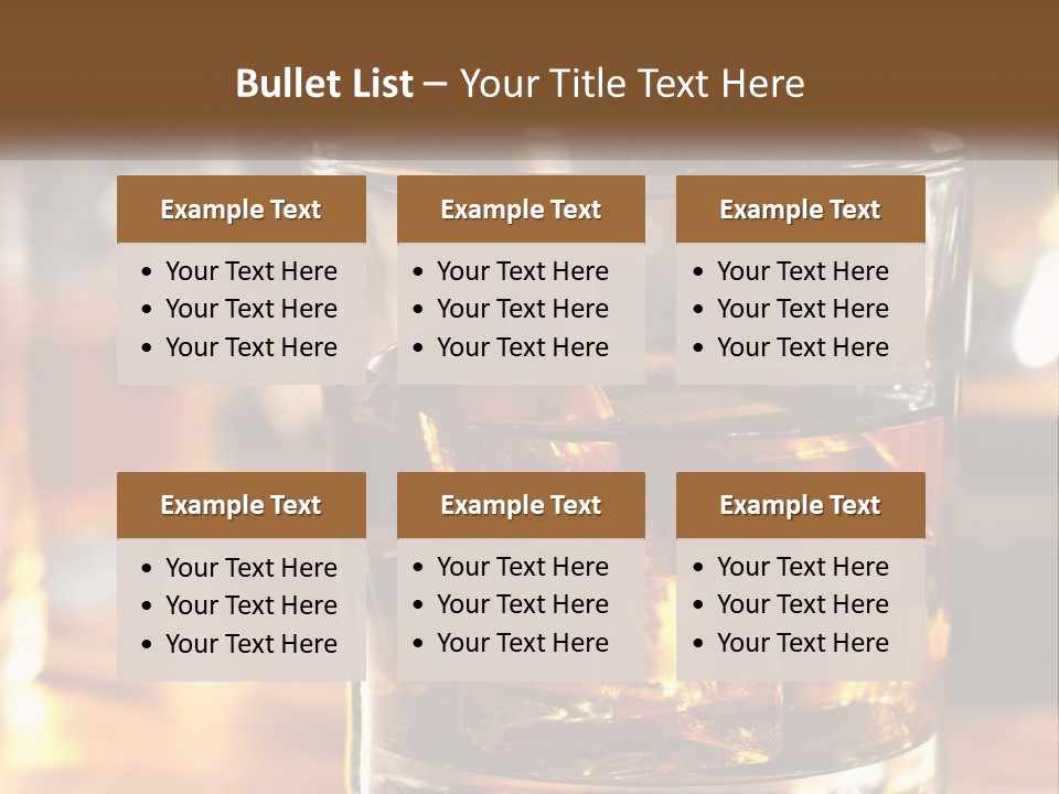 Whiskey With Ice PowerPoint Template