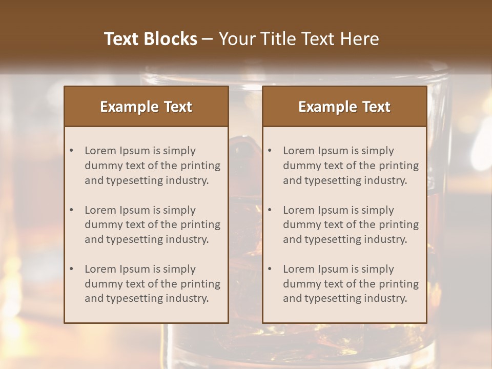 Whiskey With Ice PowerPoint Template
