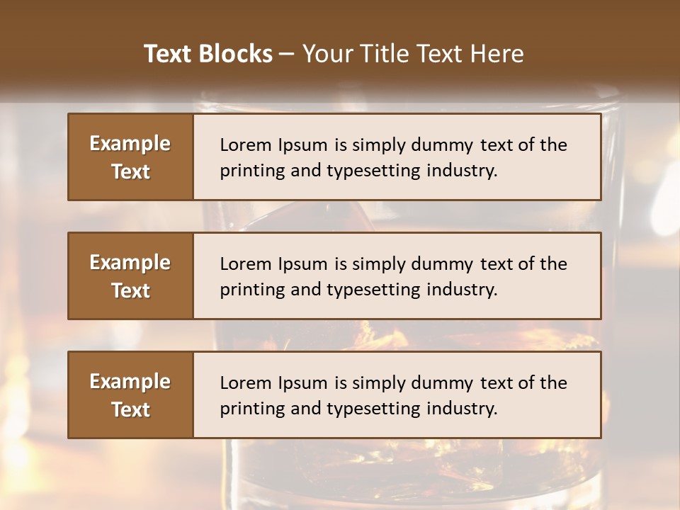Whiskey With Ice PowerPoint Template