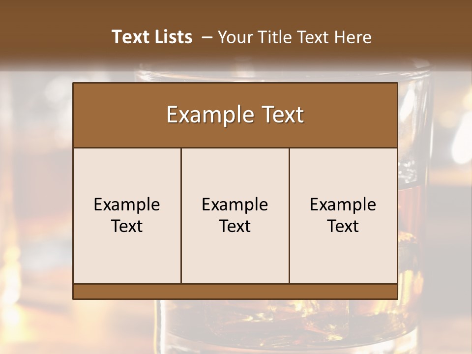 Whiskey With Ice PowerPoint Template