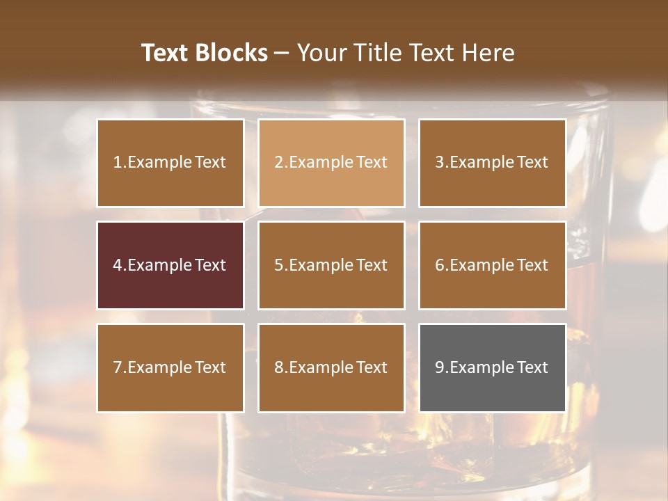 Whiskey With Ice PowerPoint Template