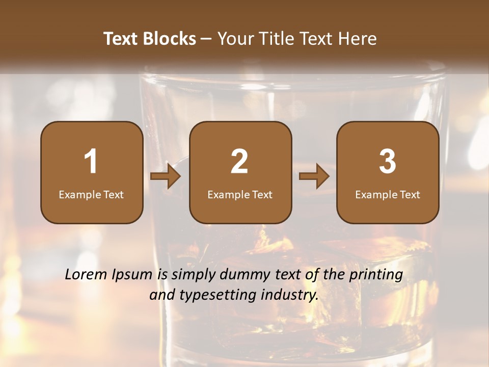 Whiskey With Ice PowerPoint Template