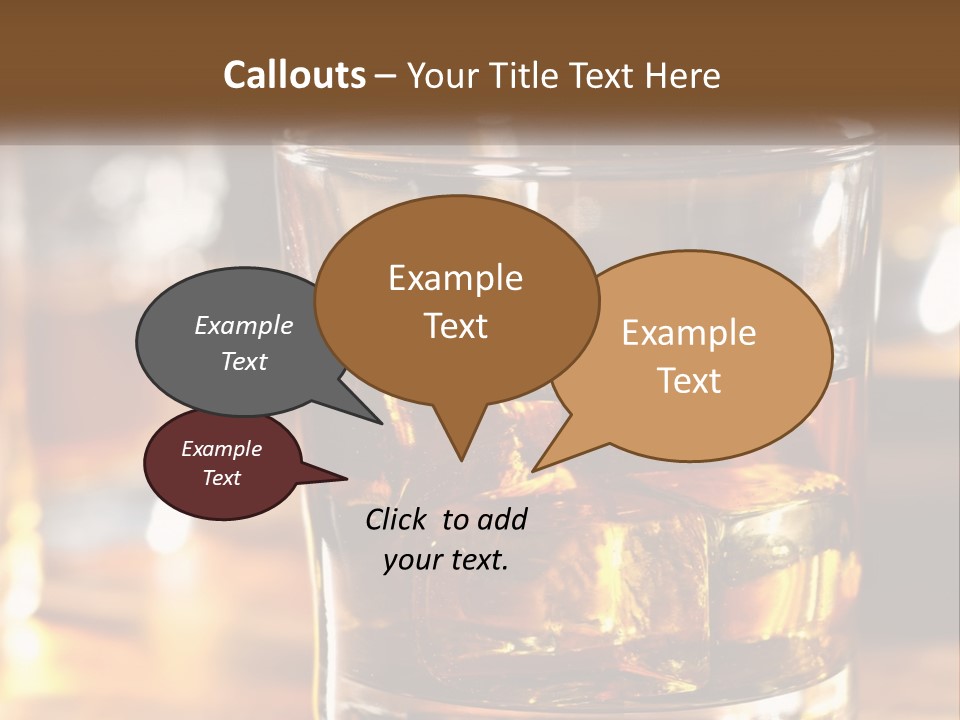 Whiskey With Ice PowerPoint Template