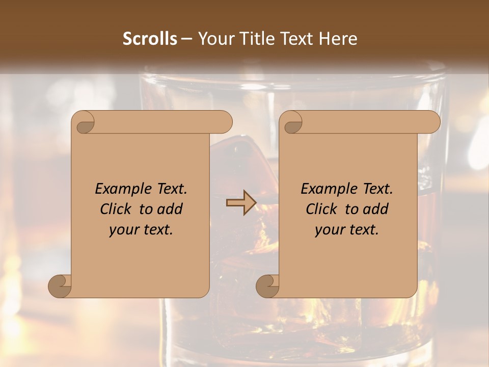 Whiskey With Ice PowerPoint Template