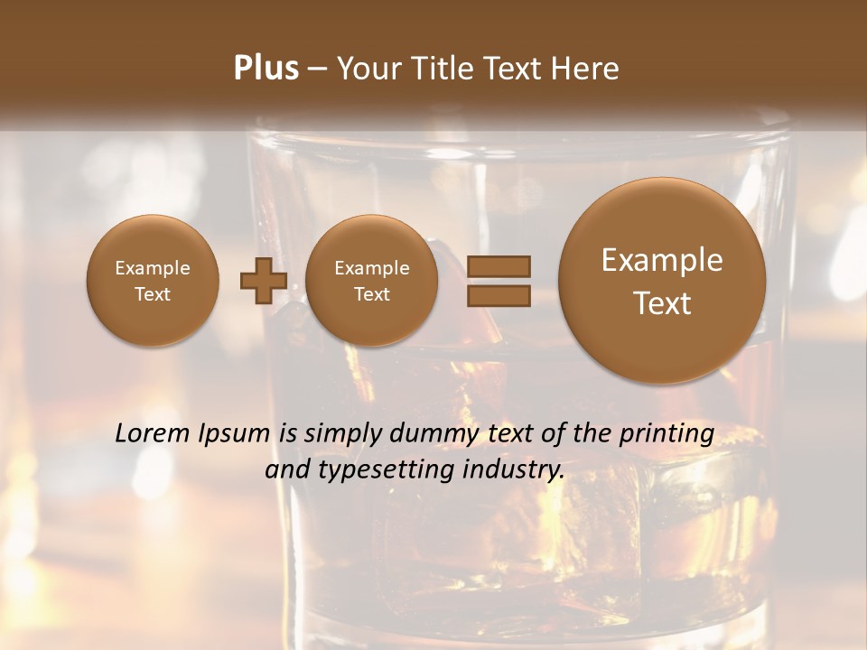 Whiskey With Ice PowerPoint Template