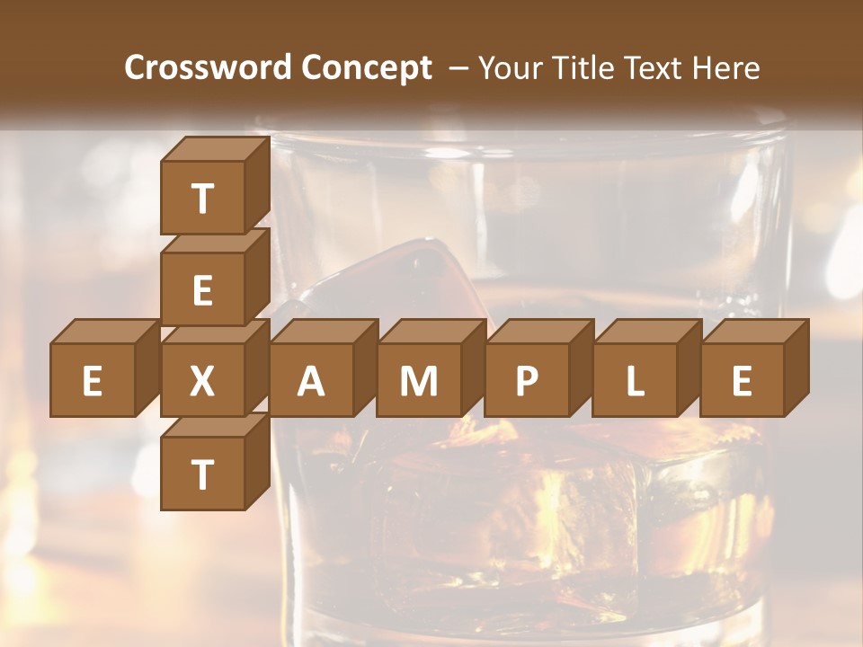 Whiskey With Ice PowerPoint Template