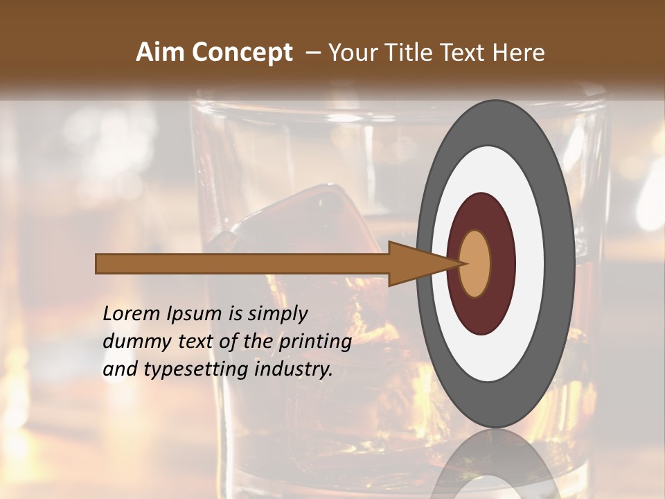 Whiskey With Ice PowerPoint Template