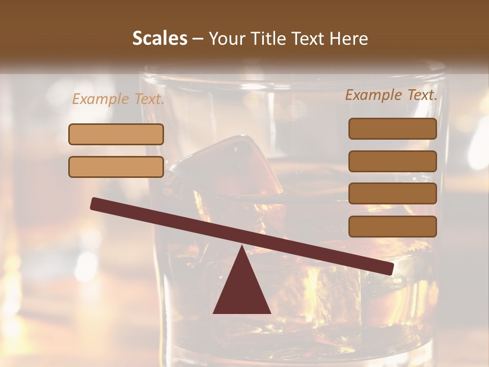 Whiskey With Ice PowerPoint Template