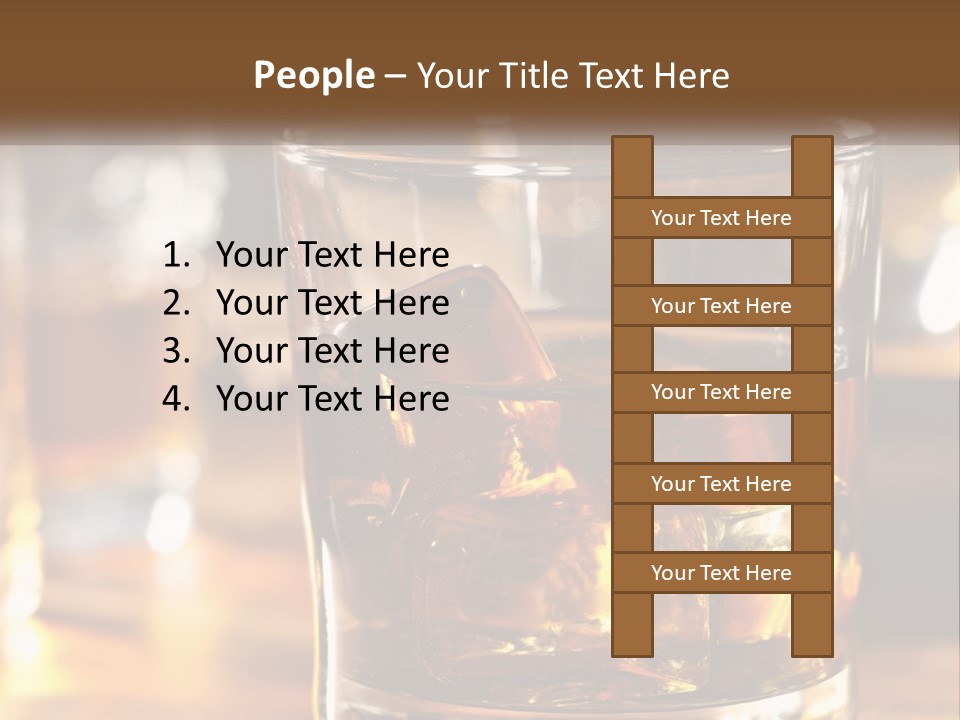 Whiskey With Ice PowerPoint Template