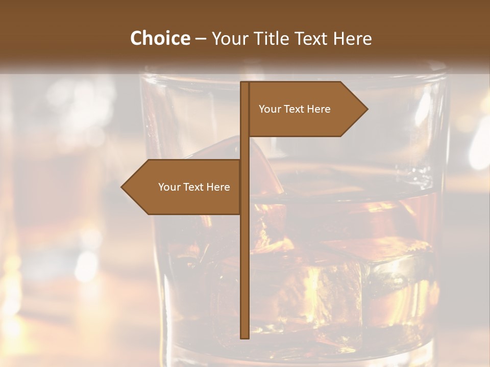 Whiskey With Ice PowerPoint Template