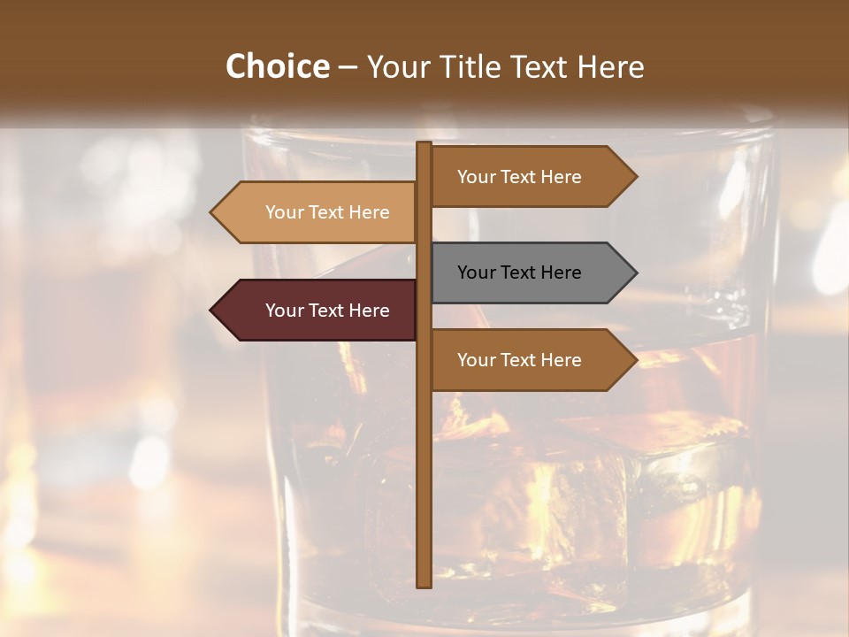Whiskey With Ice PowerPoint Template