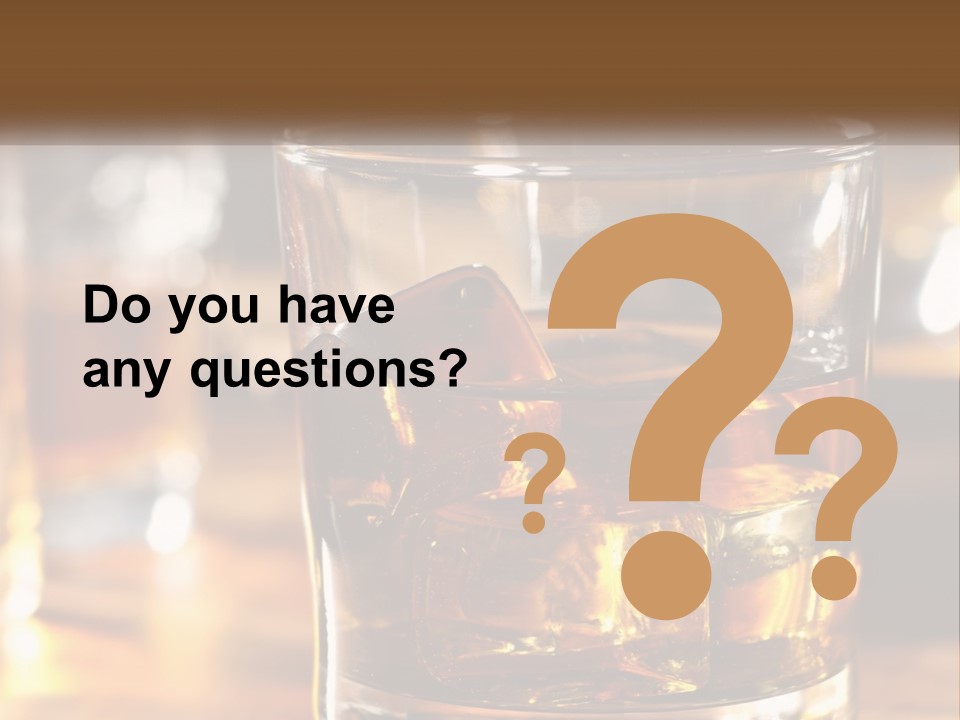 Whiskey With Ice PowerPoint Template