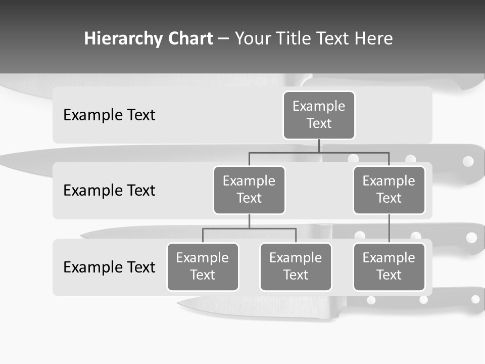 Set Of Kitchen Knives PowerPoint Template