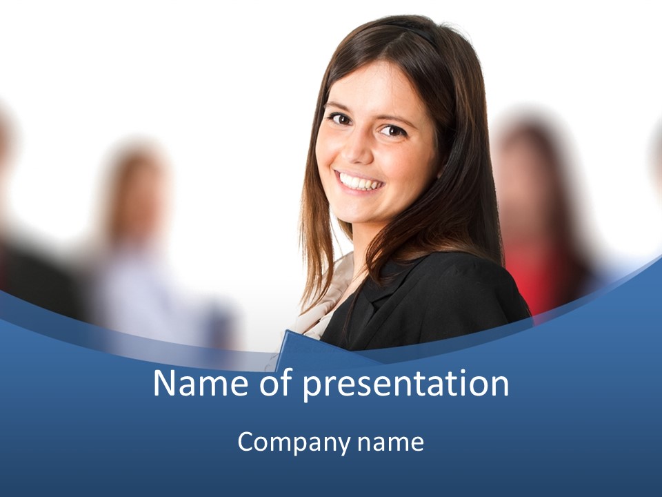 The Girl Is Smiling PowerPoint Template