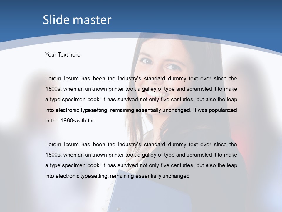 The Girl Is Smiling PowerPoint Template