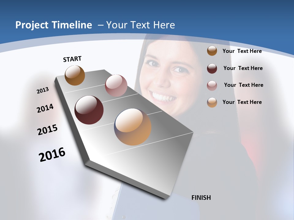 The Girl Is Smiling PowerPoint Template