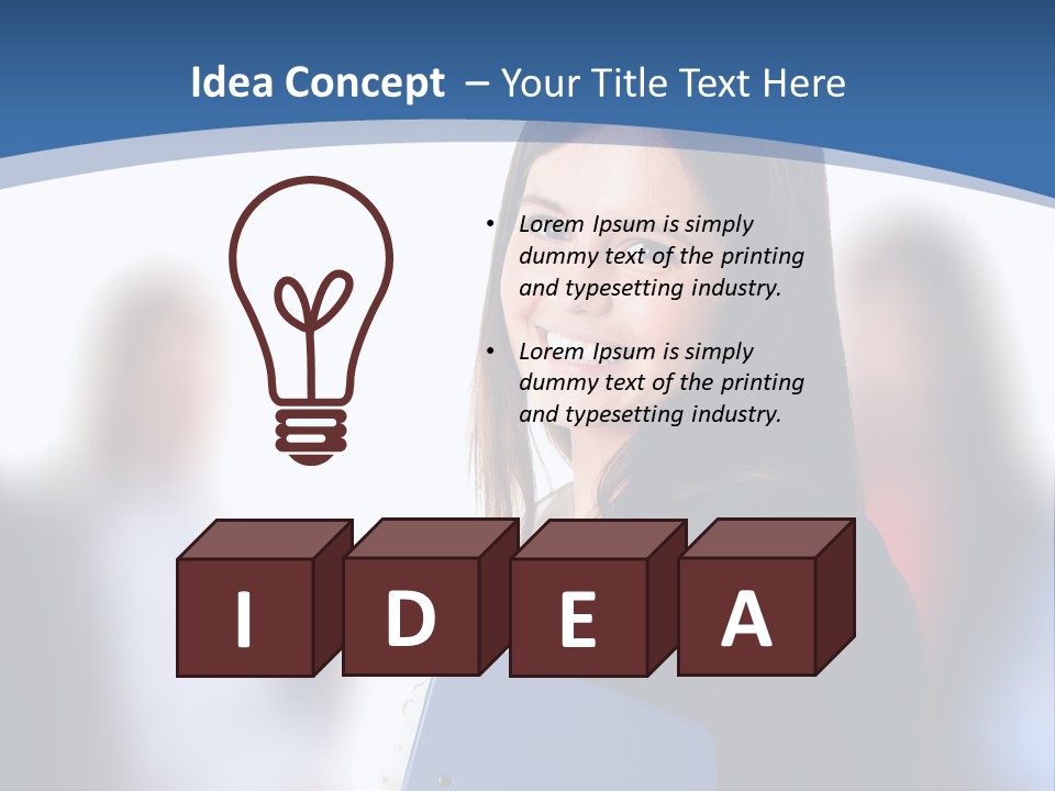 The Girl Is Smiling PowerPoint Template