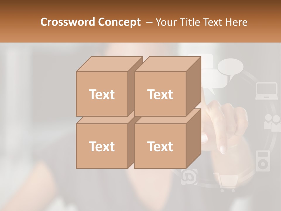 Girl And Digital Life PowerPoint Template