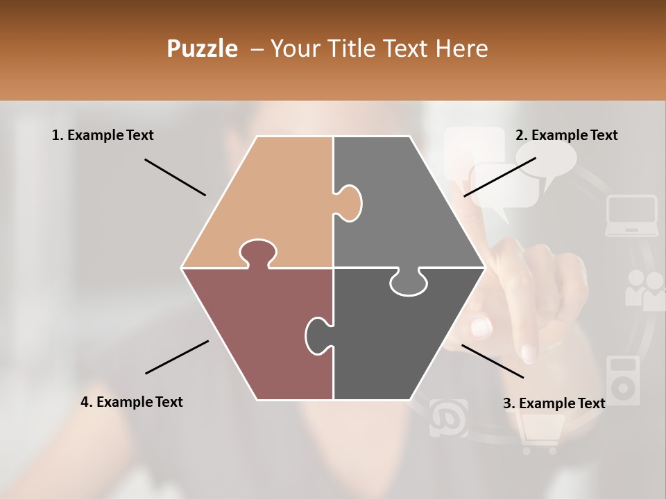 Girl And Digital Life PowerPoint Template