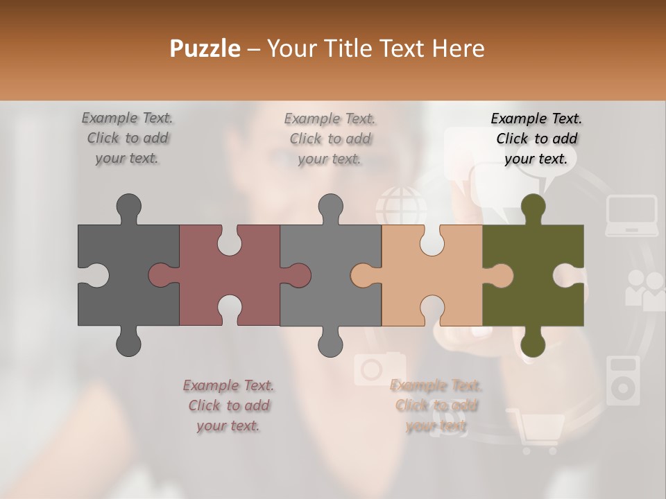 Girl And Digital Life PowerPoint Template