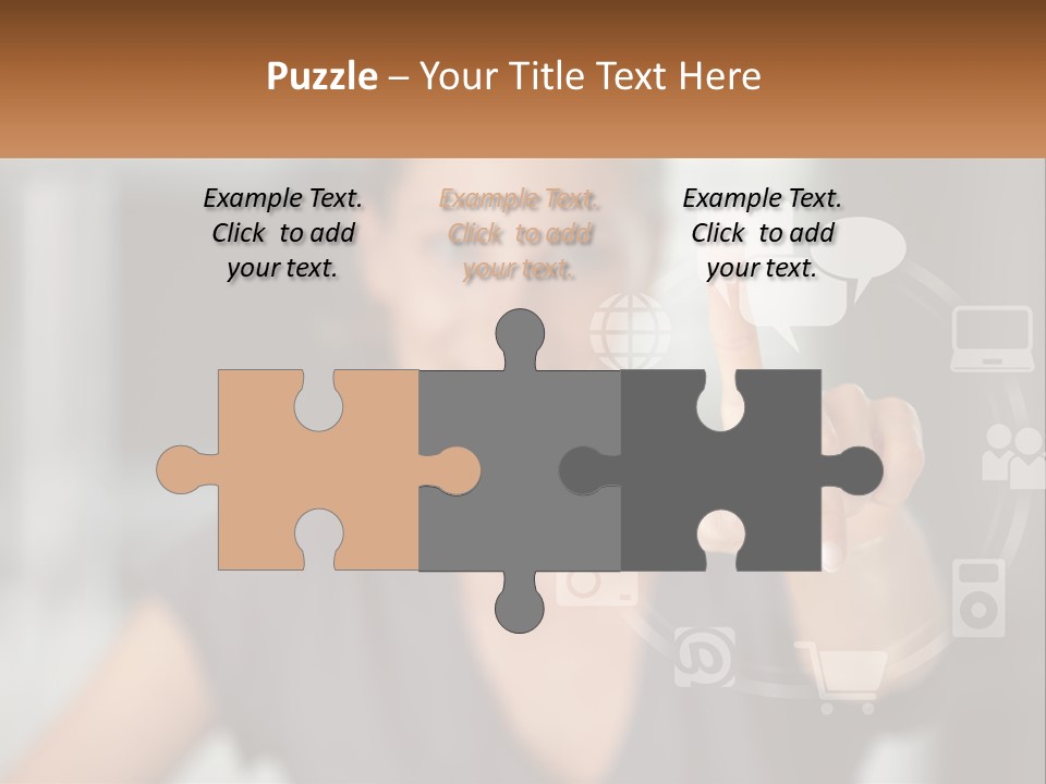 Girl And Digital Life PowerPoint Template