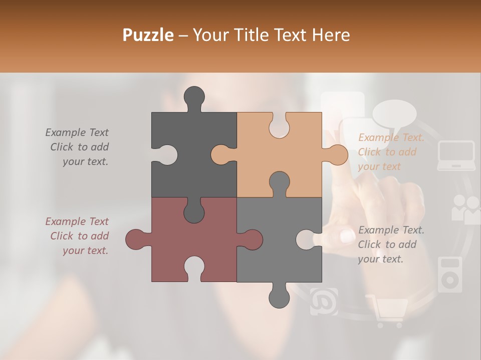 Girl And Digital Life PowerPoint Template